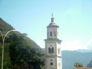 Church tower in Brasio