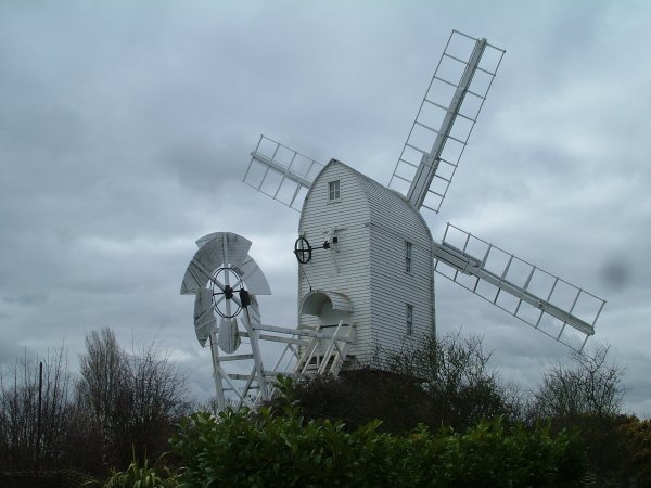 Windmill used to pump water up to the tank