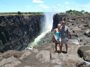 On the top of Vic Falls!
