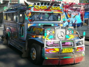 A jeepney - it's how Philippinos get around!