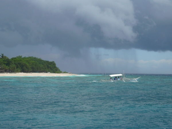 The rains are coming over Balicasag Island