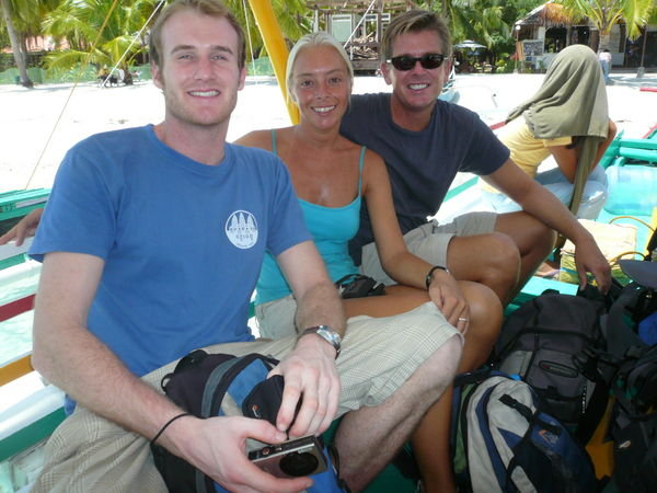 Leaving Malapascua with James, a British guy we hung out with quite a lot.