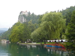 Cliff top castle, Lake Bled, Slovenia