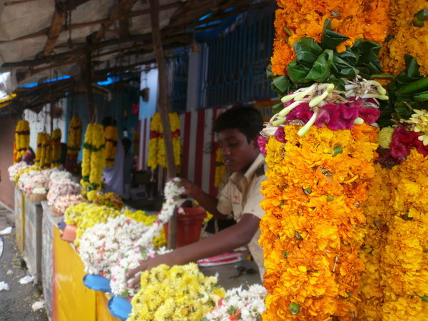 Flower vendor, Port Blair