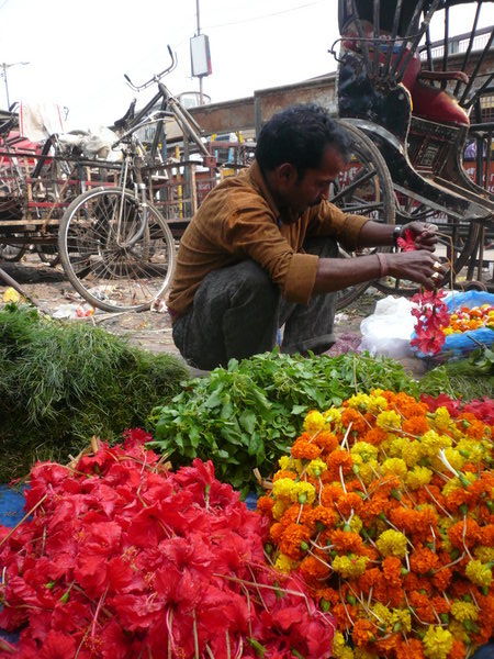 Flower vendor, calcutta