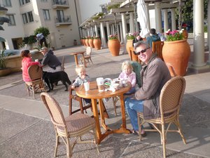Breakfast on the "Balcon de Europa" of Monterey!