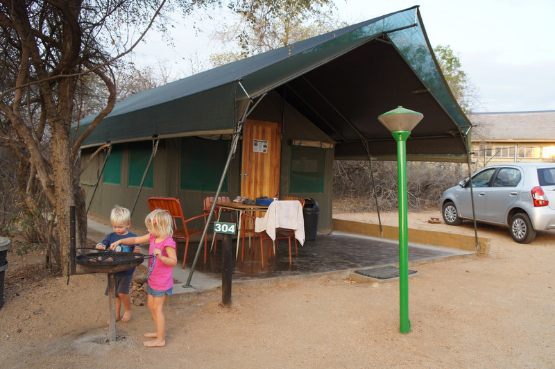 Our safari tent in Skukuza Camp