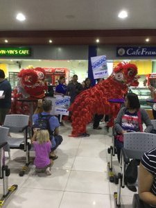 Chinese dragons at airport