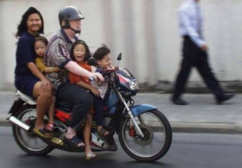 How most families in the world get around (stock photography)