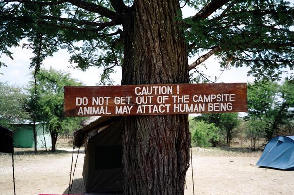 Sign at the Campsite