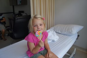 A lollipop helps cure a lot!