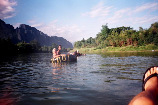 Tubing Down the Nam Song River