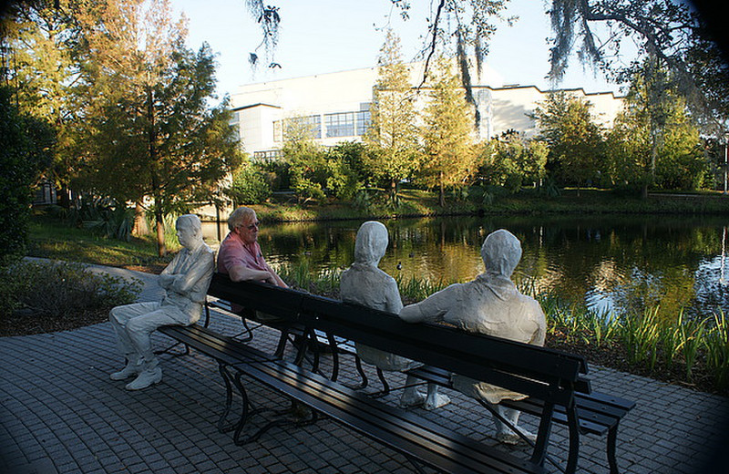 Peter in the sculpture garden