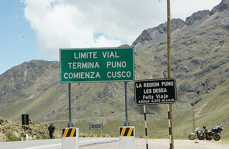 The high point on the road to Cuzco