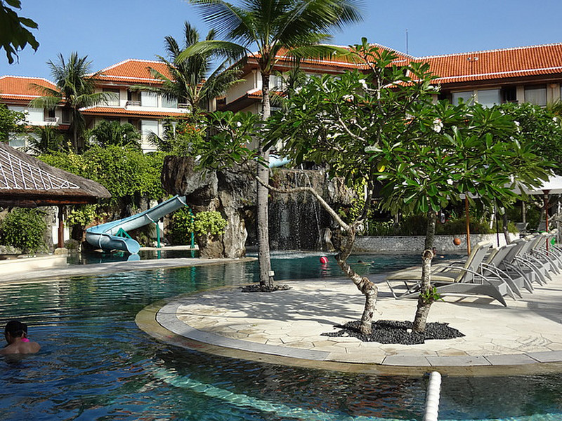 one of the hotel pools