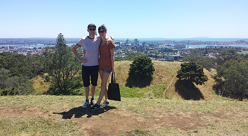 Kieran and Jess and the Auckland view