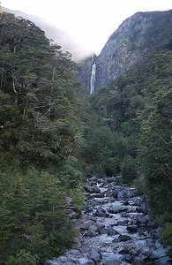a waterfall at Arthurs Pass