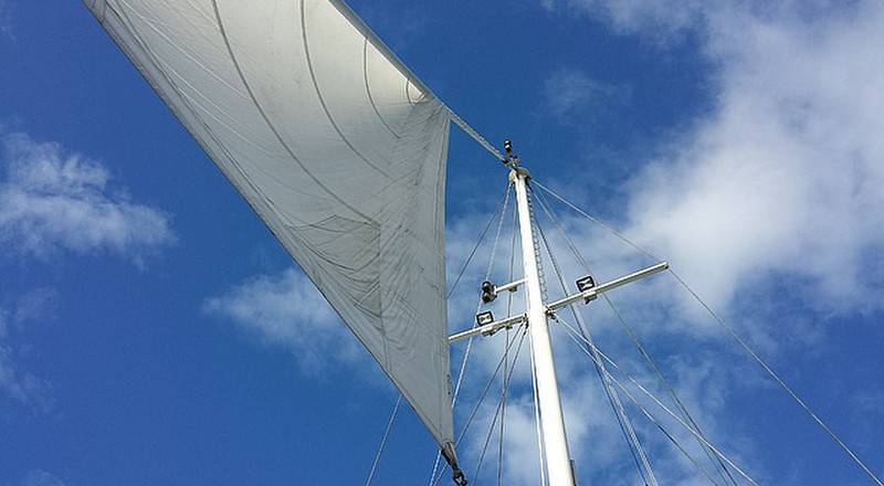sun comes out, sails are hoisted