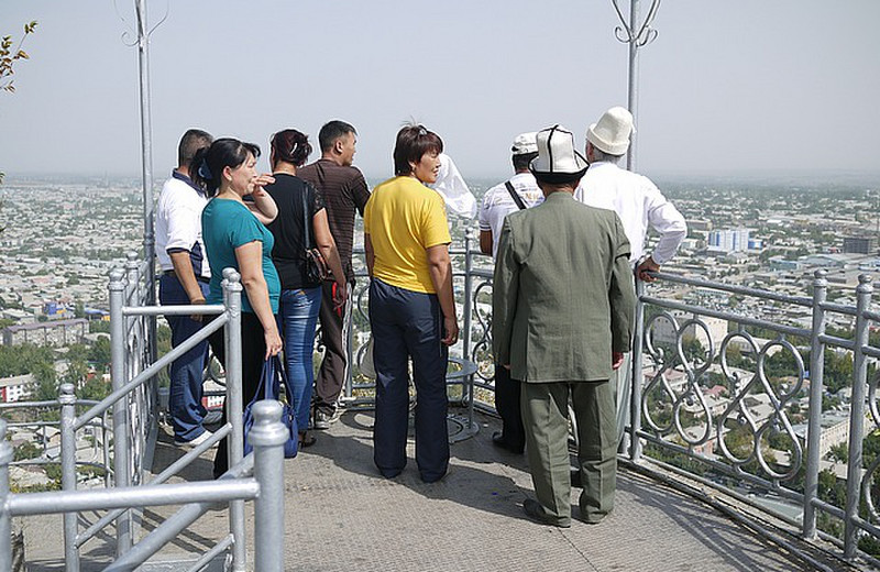 Men in hats admiring the view