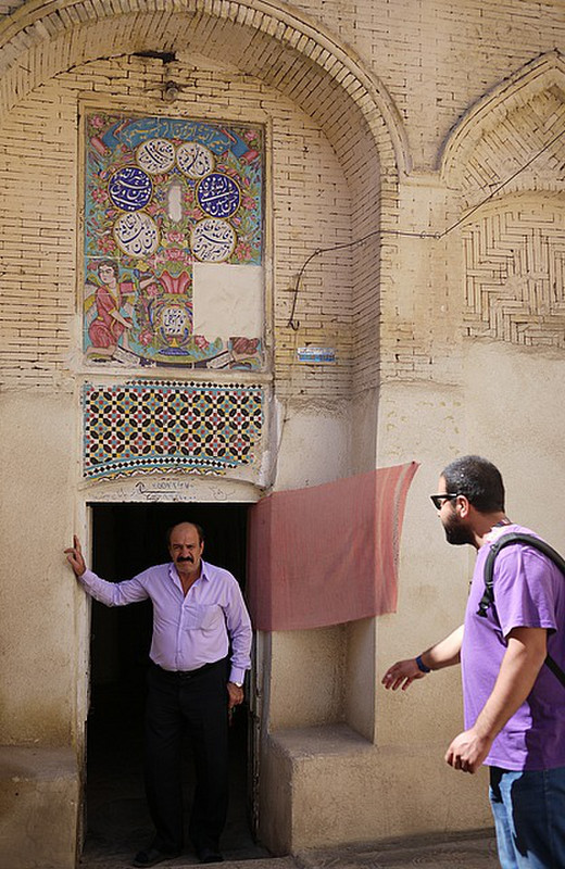 ancient hamam, the owner and my guide