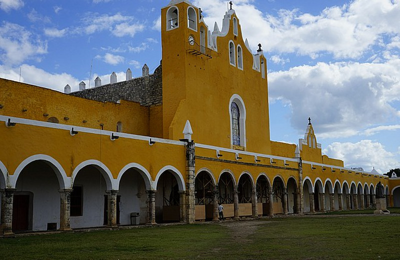 the ochre monastery at Izamal