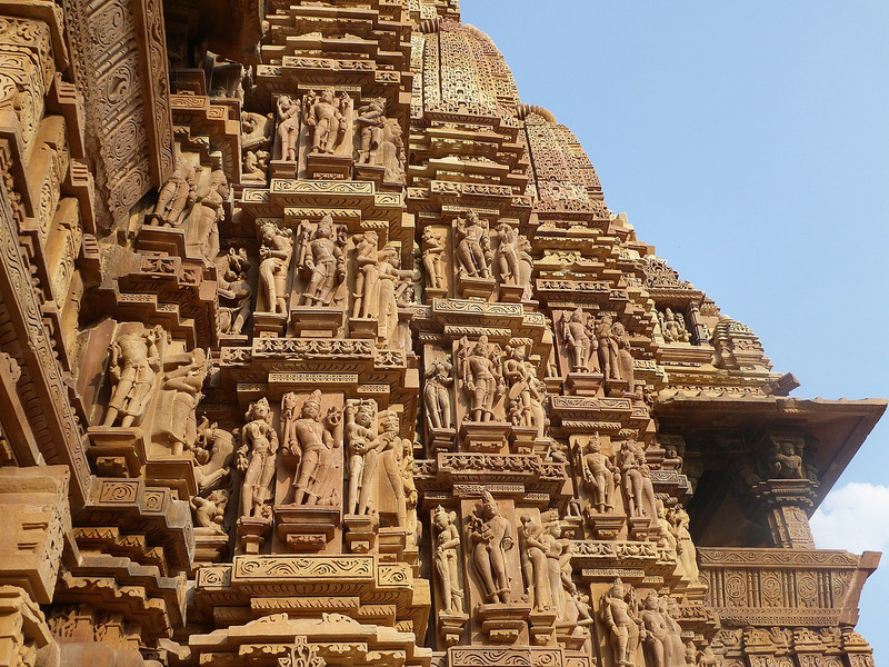 Covered with statues and carving