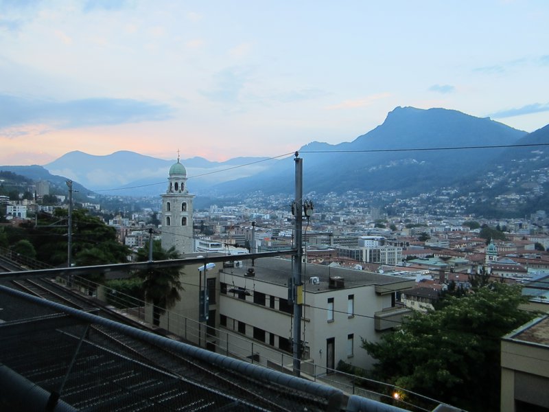 Lugano from the hill near train station