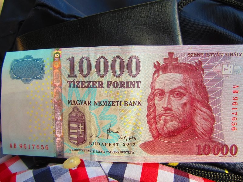 10,000 Forint (or about $45!!)
