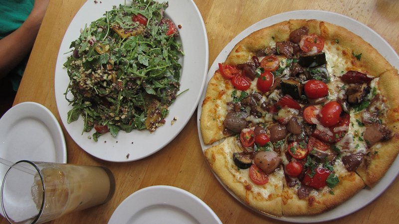 Salad and Pizza