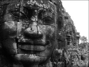 Buddha face temples