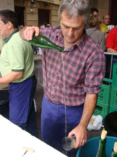 Pouring cider