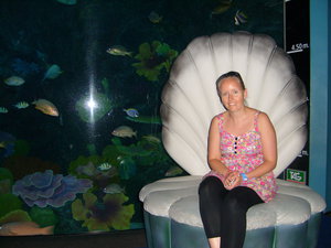 Laura in the aquarium