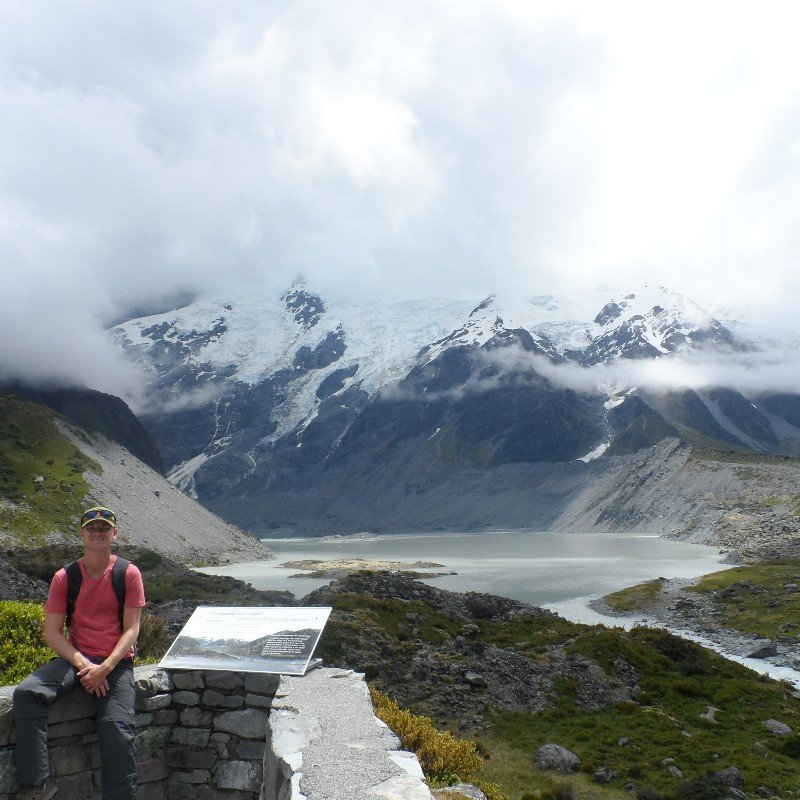 Kea point with Mt Cook and Mueller Glacier