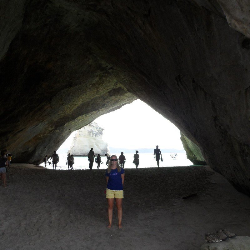 Laura in Cathedral Cove