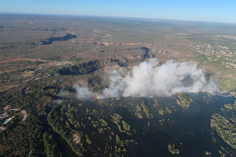 Helicopter ride over Victoria Falls