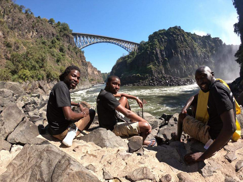 Victoria Falls - our wonderful guides for the week