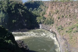 Victoria Falls - boiling pot below