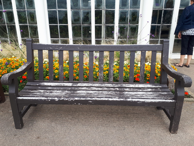 Wollaton Hall gardens - memorial bench