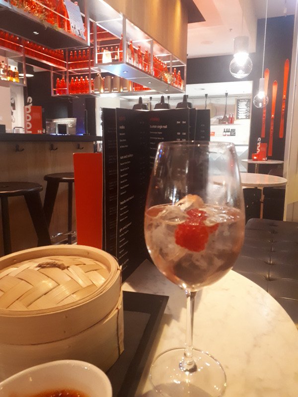 expensive, yet delicious spritzer and dumplings