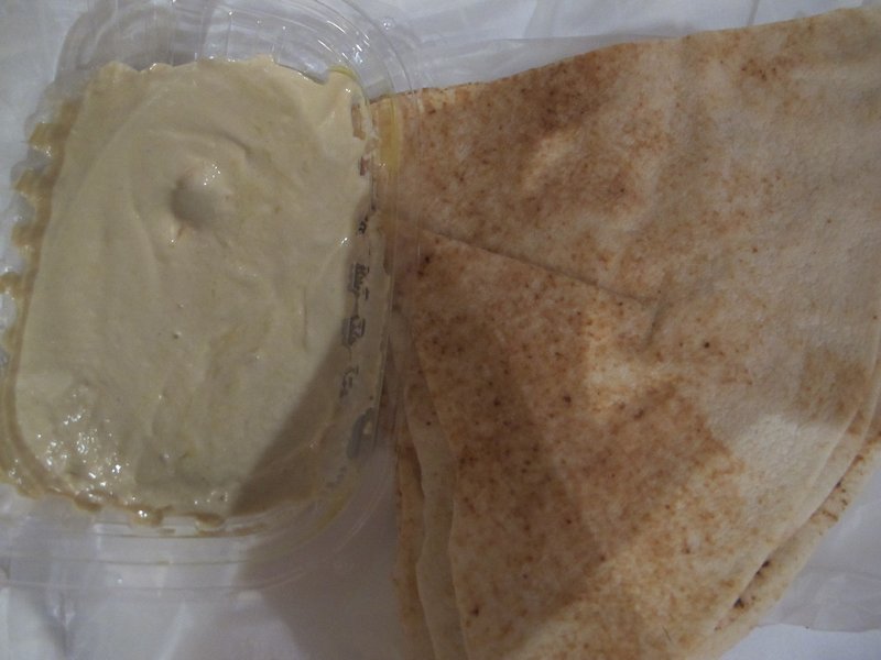 arabic bread and hummus