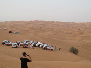 Lots of cars, lots of desert
