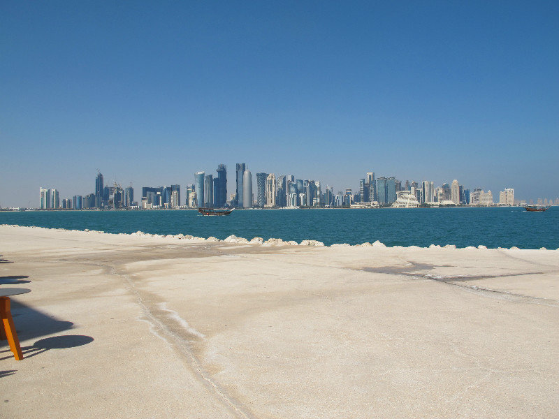 Doha skyline on a peaceful Friday morning