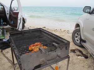 Grilling on the beach