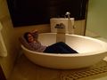 Sam in the tub