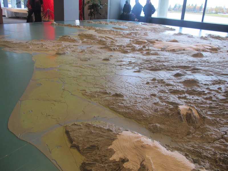 scale model of Iceland on display