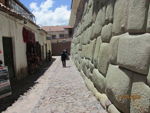 Giant Inca blocks in the middle of town