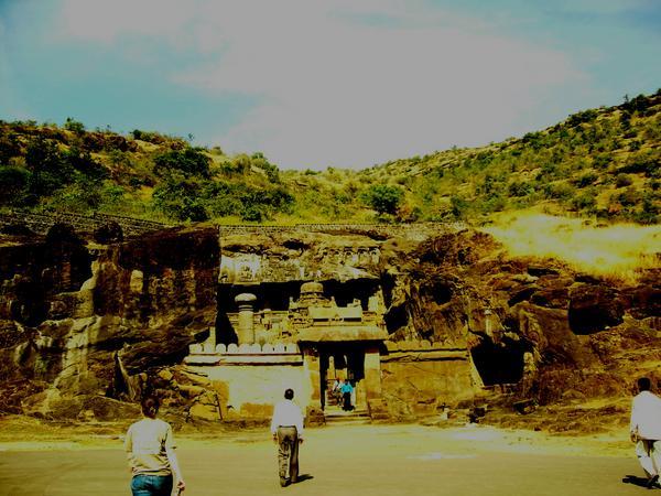 Ellora Caves from the Outside