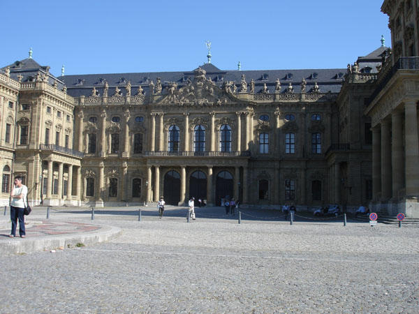 Part of the front of the Palace