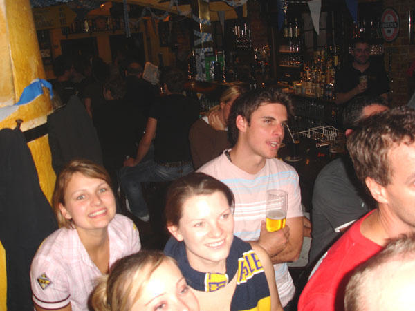 The rowdy crowd at Ned Kelly's Aussie bar
