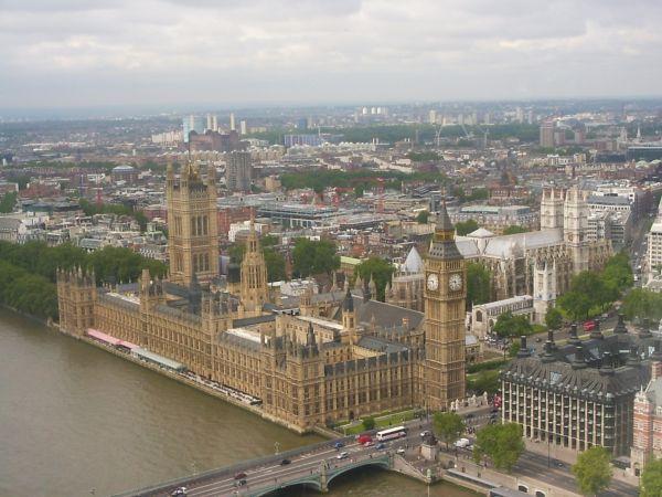 Big Ben and the Parliament Buildings from the London Eye